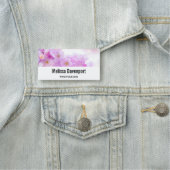 ピンクのさくらんぼ花の写真 名札 (インサイチュ)