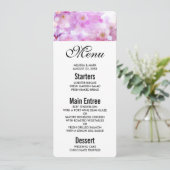 ピンクのさくらんぼ花の写真 招待状 (スタンド正面)