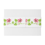 ピンクのさくらんぼ花の枝春の結婚式 招待状ベリーバンド (裏面例)