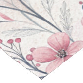 ピンクのさくらんぼ花の桜のパターン（白） (4) テーブルクロス (アングル)