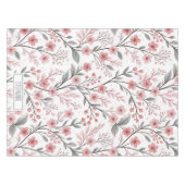 ピンクのさくらんぼ花の桜のパターン(1) テーブルクロス (正面(横))
