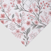 ピンクのさくらんぼ花の桜のパターン(1) 薄葉紙 (詳細)