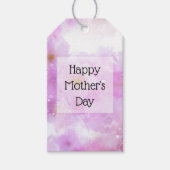 ピンクのさくらんぼ花の花写真母の日 ギフトタグ (正面)