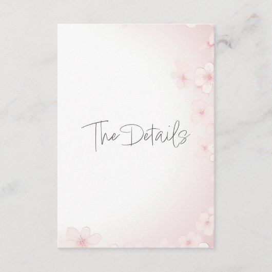 ピンクのさくらんぼ花咲く詳細エンクロージャカード エンクロージャーカード (正面)