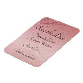 ピンクのさくらんぼ花結婚式は日付カードを除く マグネット (左側)