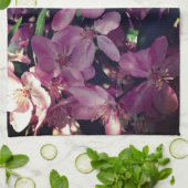 ピンクのさくらんぼ キッチンタオル (折り畳み)