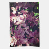 ピンクのさくらんぼ キッチンタオル (縦)