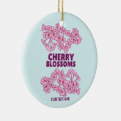 ピンクのさくらんぼ セラミックオーナメント (右)