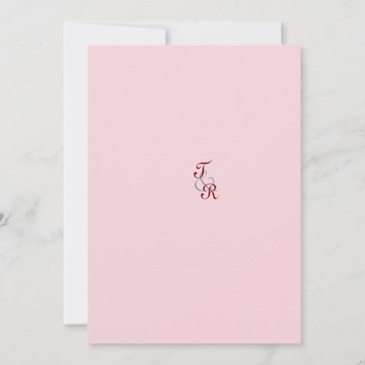 ピンクのさくらんぼ セーブザデート (裏面)