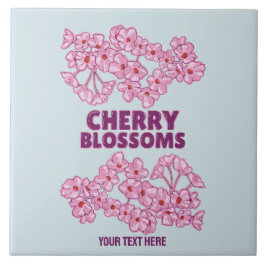 ピンクのさくらんぼ タイル