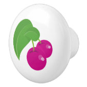 ピンクのさくらんぼ、ピンクのさくらんぼ、甘いさくらんぼ、フルーツ セラミックノブ (右)
