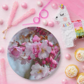 ピンクのさくらんぼ ペーパープレート (パーティー)