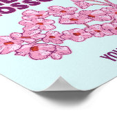 ピンクのさくらんぼ ポスター (角)