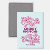 ピンクのさくらんぼ マグネット (正面/裏面)