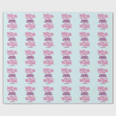 ピンクのさくらんぼ ラッピングペーパー (フラット)