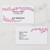 ピンクのさくらんぼ 名刺 (正面/裏面)