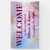 ピンクのさくらんぼ 横断幕 (縦)