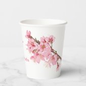ピンクのさくらんぼ 紙コップ (裏面)