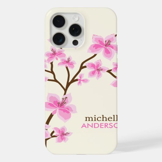 ピンクのさくらんぼ iPhoneケース (裏面)