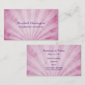 ピンクのしゃれたテクスチャーストライプのの光線 名刺 (正面/裏面)