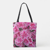ピンクのつつじの花 フローラル トートバッグ (裏面)