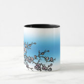 ピンクのつばめおよび桜のマグ マグカップ (中央)