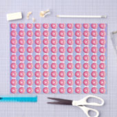 ピンクのつや消しとに振りかけるストライプドーナツ 薄葉紙 (クラフト)