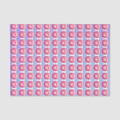 ピンクのつや消しとに振りかけるストライプドーナツ 薄葉紙 (正面)