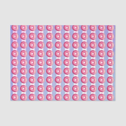 ピンクのつや消しとに振りかけるストライプドーナツ 薄葉紙 (正面)