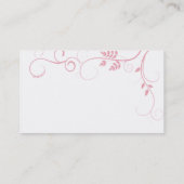 ピンクのつる植物の名刺 名刺 (裏面)