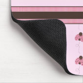 ピンクのてんとう虫のマウスパッド マウスパッド (コーナー)