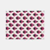 ピンクのてんとう虫の女の赤ちゃんのフリースブランケット フリースブランケット (正面(横))