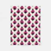 ピンクのてんとう虫の女の赤ちゃんのフリースブランケット フリースブランケット (正面)