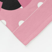 ピンクのてんとう虫の水玉模様のパーソナライズなフリースブランケット フリースブランケット (角)