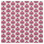 ピンクのてんとう虫パターン ファブリック (見本)