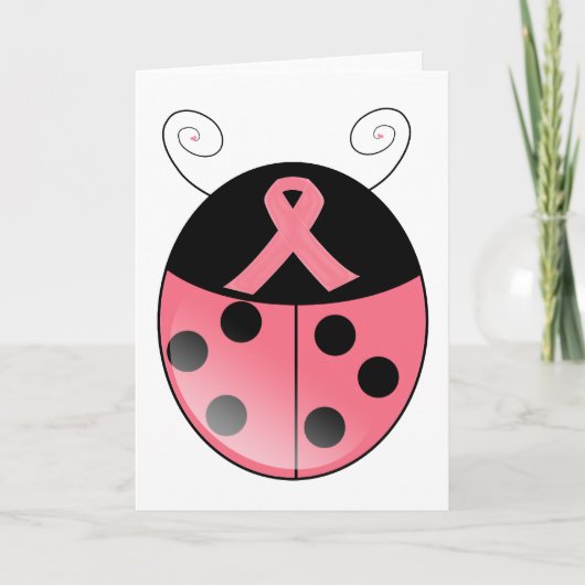 ピンクのてんとう虫 カード (正面)