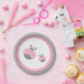 ピンクのてんとう虫 ペーパープレート (パーティー)