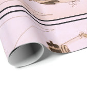 ピンクのとどろく20sファッション小物 ラッピングペーパー (ロールコーナー)