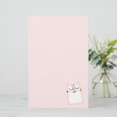 ピンクのねむねむ子猫 便箋 (スタンド正面)