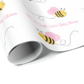 ピンクののまわりに赤ちゃんシャワー ラッピングペーパー (ロールコーナー)