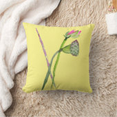 ピンクのはすの花の禅僧の芸術 クッション (ブランケット)