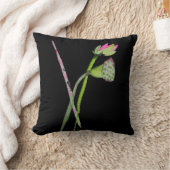 ピンクのはすの花の禅僧の芸術 クッション (ブランケット)