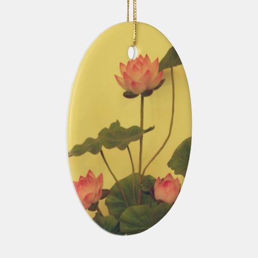 ピンクのはすの花 セラミックオーナメント (右)