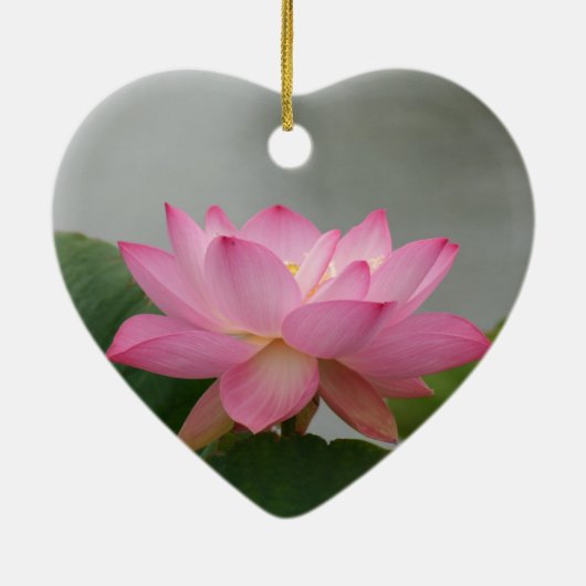 ピンクのはすの花 セラミックオーナメント (裏面)