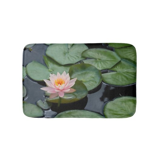 ピンクのはすの花 バスマット (正面)
