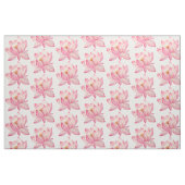 ピンクのはすの花 ファブリック (ファットクウォーター)