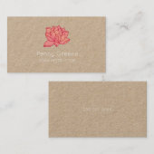 ピンクのはす名刺 名刺 (正面/裏面)