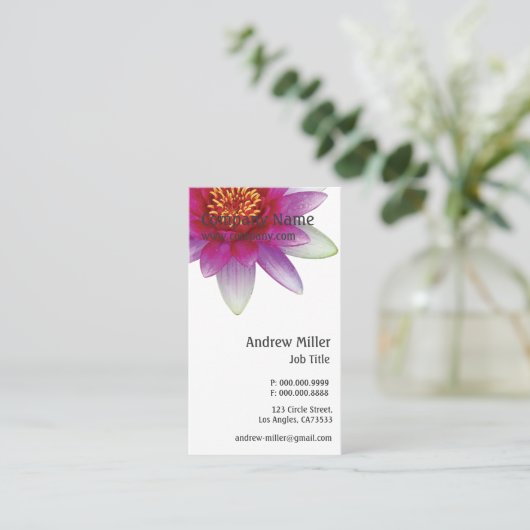 ピンクのはす平和 名刺 (スタンド正面)