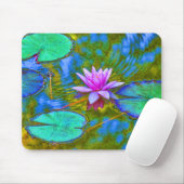 ピンクのはすLilypad -美しい写真-ヨガのテーマ マウスパッド (マウス)