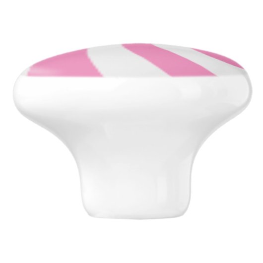 ピンクのはっか菓子のキャビネットのノブの引出しの引き セラミックノブ (側面)